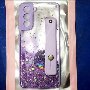 Glitter Phone Case for Samsung Galaxy S21 Iridescent & Holographic Lilac